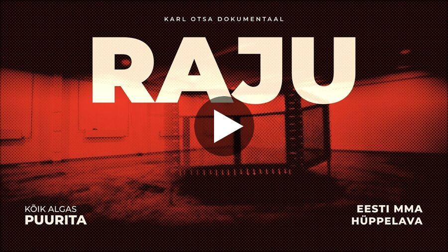 RAJU dokumentaalfilmi kaanepilt koos esitusnupuga